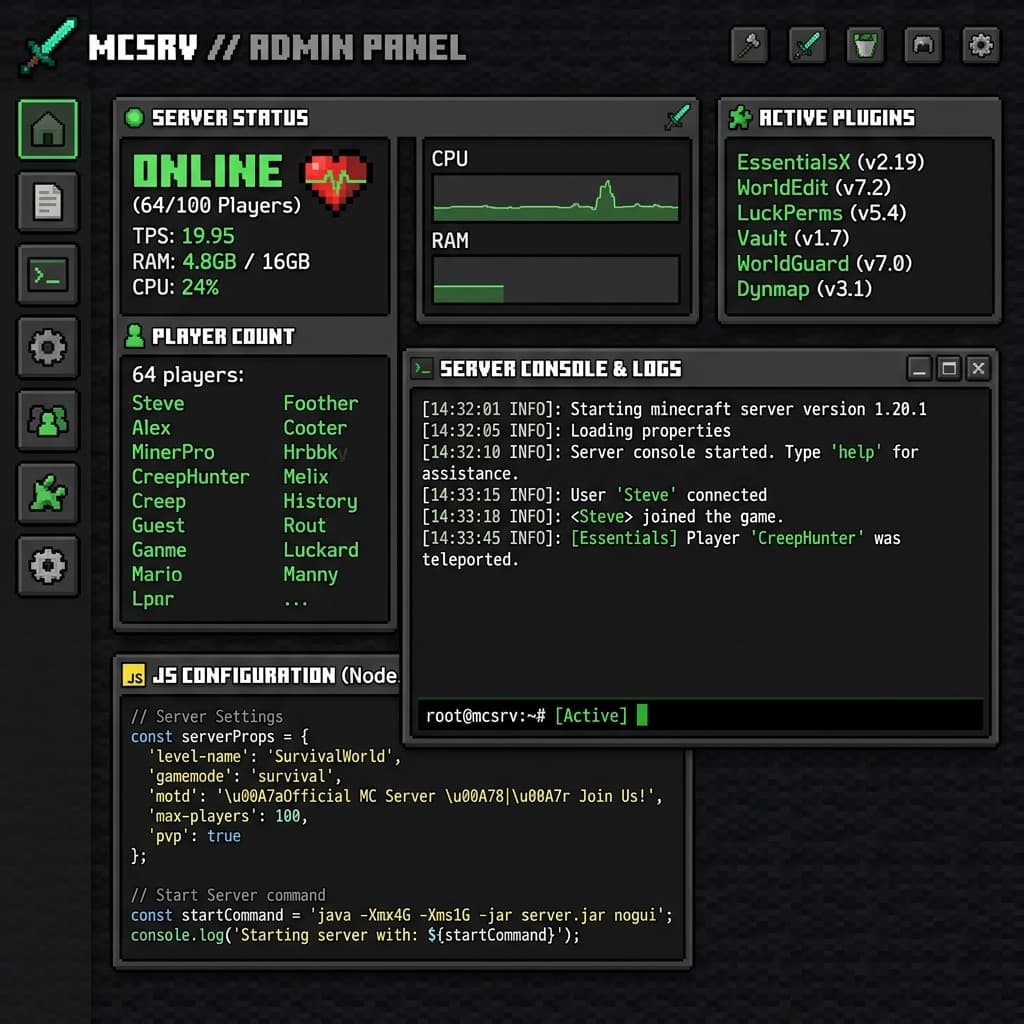 Configuration du serveur Minecraft